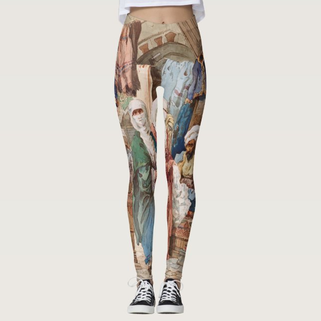 Leggings artísticas "O Bazar da Seda" (Frente)