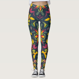 Leggings artísticas vibrantes Impressão digital el
