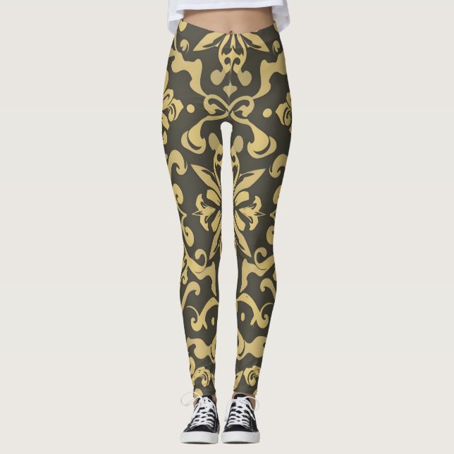 Leggings Artísticas Vibrantes - Patente Elegante I (Frente)