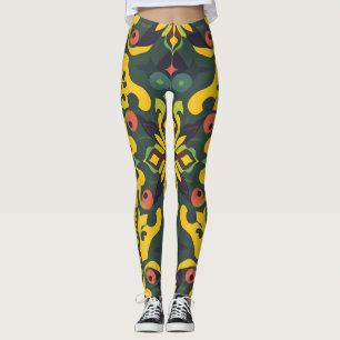 Leggings Artísticas Vibrantes - Patente Elegante I