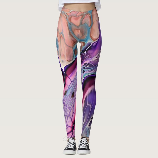 Leggings - Asas de Borboleta Abstrato (Frente)