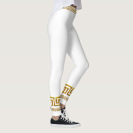 Leggings Atléticas Chave Grega Dourada