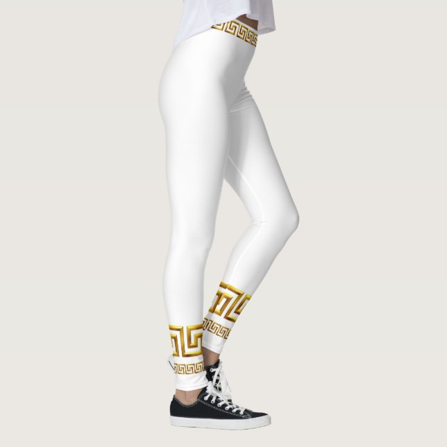 Leggings Atléticas Chave Grega Dourada (Direita)
