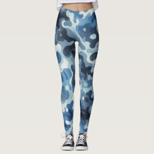 Leggings azuis de camuflagem
