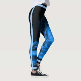 Leggings Azuis De Chama De Sapphire