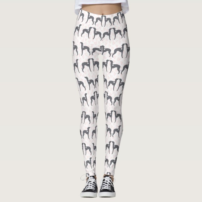 Leggings azuis de Greyhound (Frente)