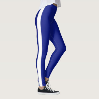 Leggings azuis de Stripe Branco