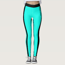Leggings Azuis e Pretas Fluorescentes Personalizad