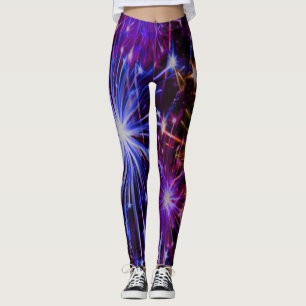Leggings Azuis e Vermelhas e Flashings