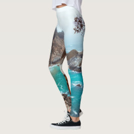 leggings azuis oceânicas