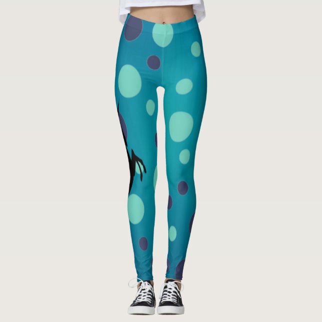 Leggings azuis Unicórn (Frente)