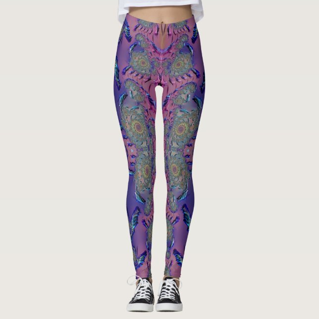 Leggings ~azul esverdeado 3D ~ Original (Frente)