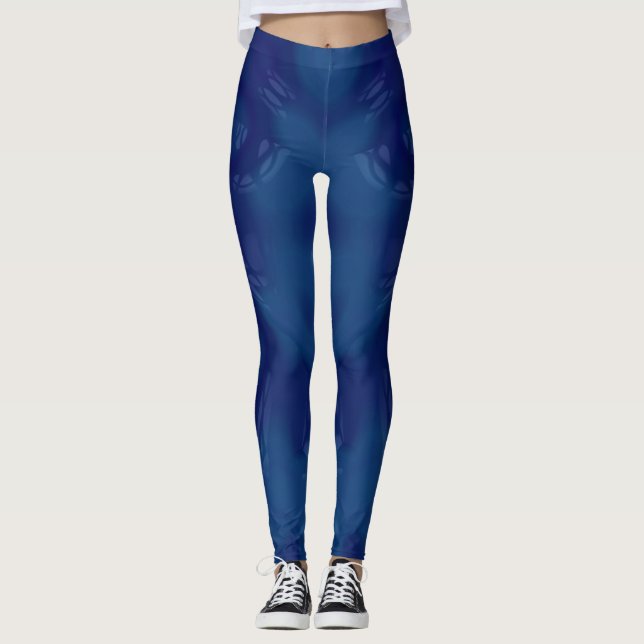 Leggings ~ azul mosqueado (Frente)