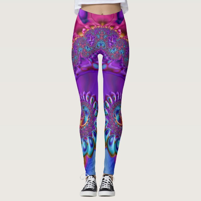 Leggings ~ azul roxo rosa ~ Original (Frente)