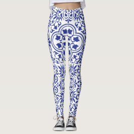Leggings Azulejos Blue Mexicanas