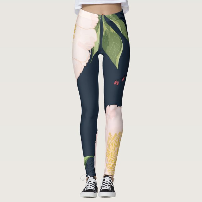 Leggings Baby Pink Cosmos em Branco (Frente)