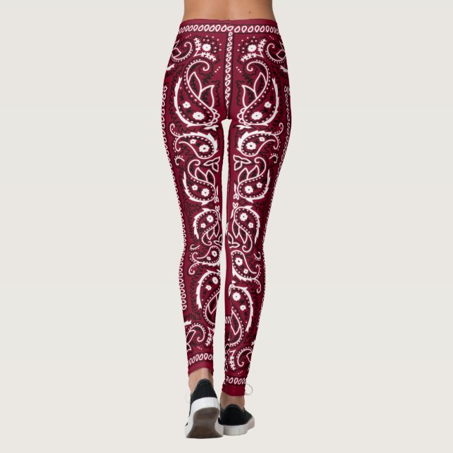 Leggings Bandana Burgundy (Verso)