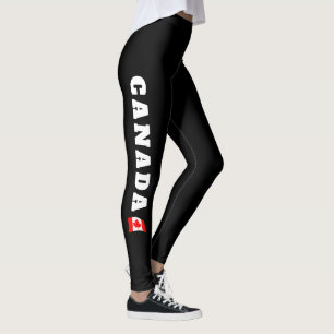 Leggings Bandeira do Canadá - Meias Leggings Femin