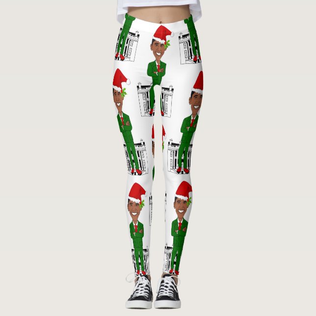 leggings barack obama santa claus (Frente)