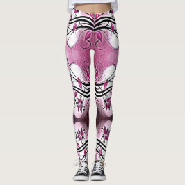 Leggings batik abstrato motif roxo