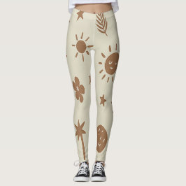 Leggings Beige e Brown Boho