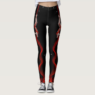 Leggings Black and Red Silks, Aerialista,