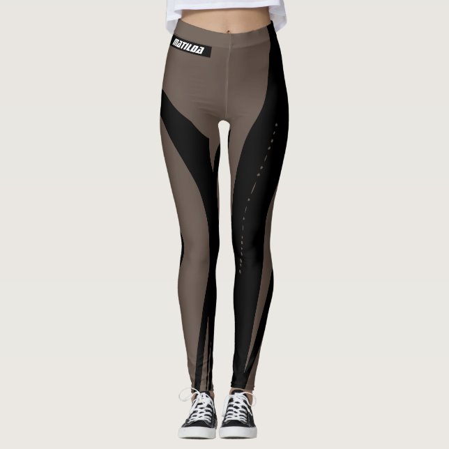 Leggings Black & Brown, de mulheres (Frente)