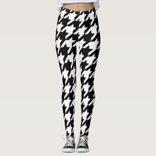 Leggings Black Houndstooth