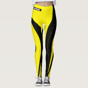 Leggings Black Yellow, de uso feminino