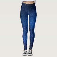 Leggings - blauer Nachthimmel, Sterne, Galaxie