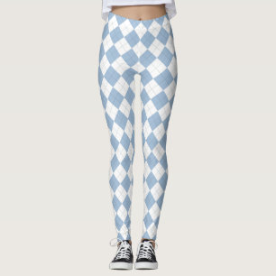 Leggings Blue Argyle