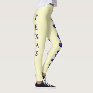 Leggings Blue Bonnet - Flor do Estado Amarelo do T