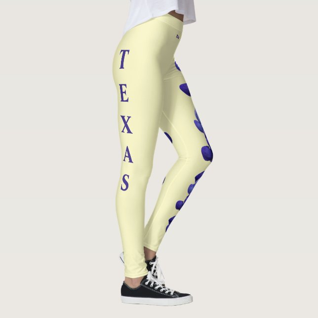 Leggings Blue Bonnet - Flor do Estado Amarelo do T (Direita)