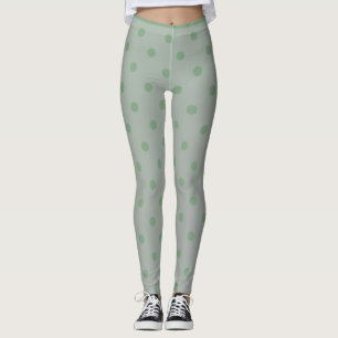 Leggings Bolinhas Verdes Modernas de Pastel Trendy
