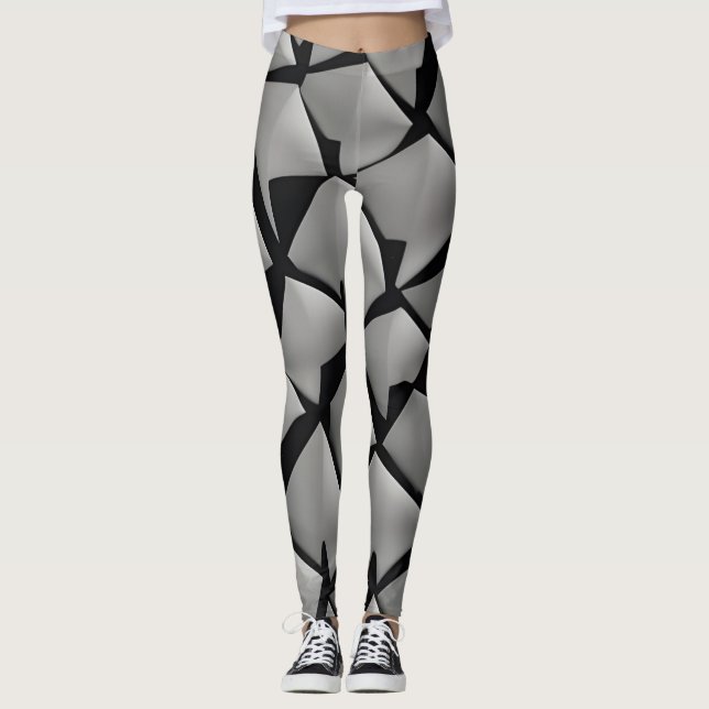 Leggings bonitas de abstrato art (Frente)