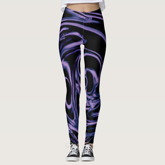 Leggings bonitas de abstrato art (Frente)