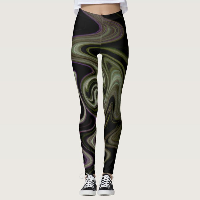 Leggings bonitas de abstrato art (Frente)