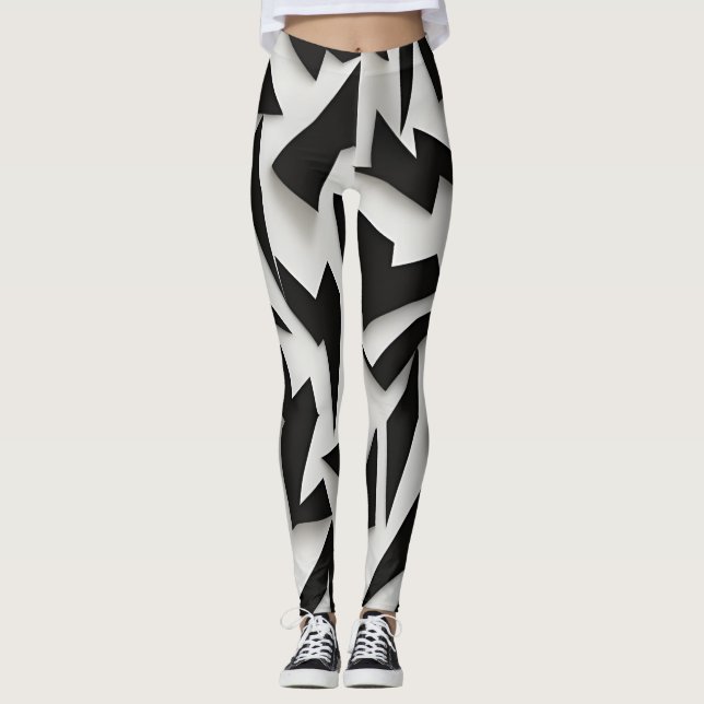 Leggings bonitas de abstrato art (Frente)