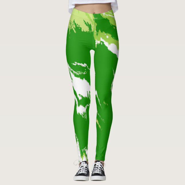 Leggings bonitas de abstrato art (Frente)