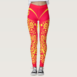 Leggings Borboleta Estilo Boêmio