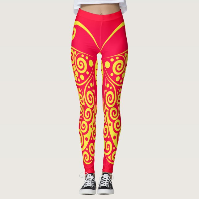 Leggings Borboleta Estilo Boêmio (Frente)