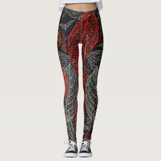 Leggings Botânicos de Halloween com Abóboras & Mor