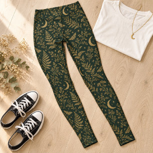 Leggings Botânicos Lua Verde Floresta