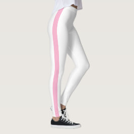 Leggings brancas cor-de-rosa lindas