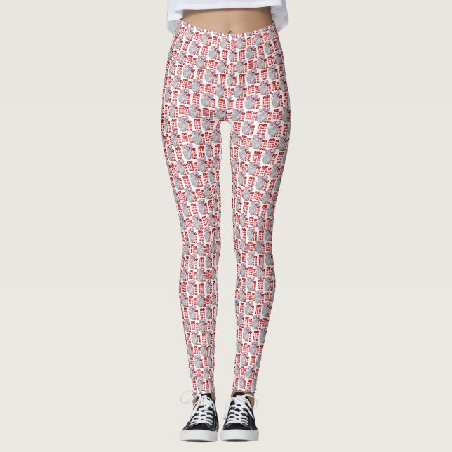 Leggings brancas de Koalas no Natal de Verão (Frente)