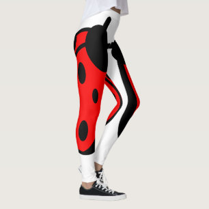 Leggings brancas de Lady Bug