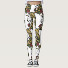 Leggings brancas do guerreiro Unicorn