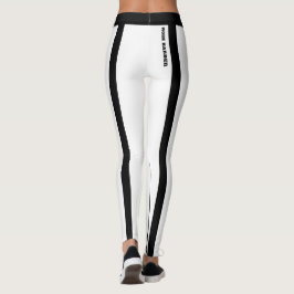 Leggings brancas e negras clássicas personalizadas