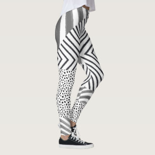 leggings brancas e pretas