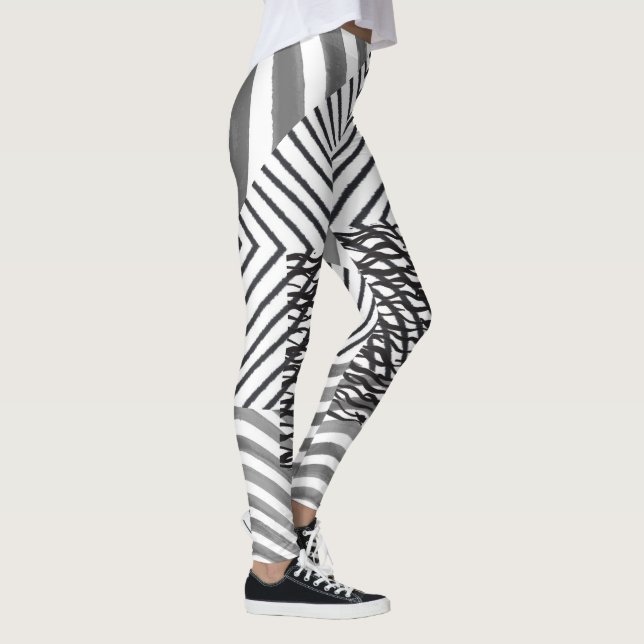 leggings brancas e pretas (Direita)